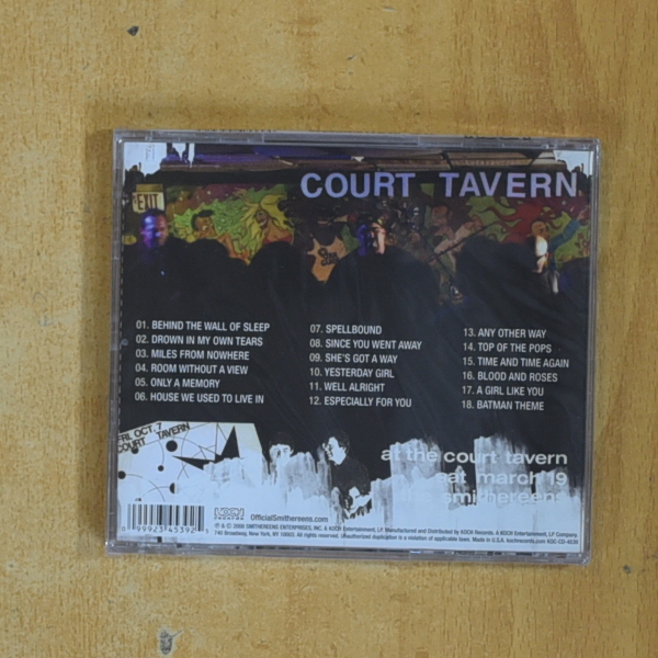THE SMITHEREENS - LIVE IN CONCERT GREATEST HITS AND MORE 7 PM COURT TAVERN SOLD OUT - CD