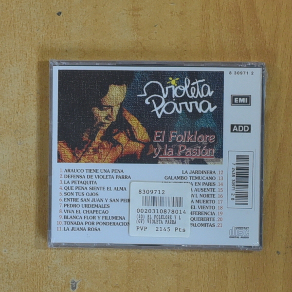 VIOLETA PARRA - EL FOLKLORE Y LA PASION - CD
