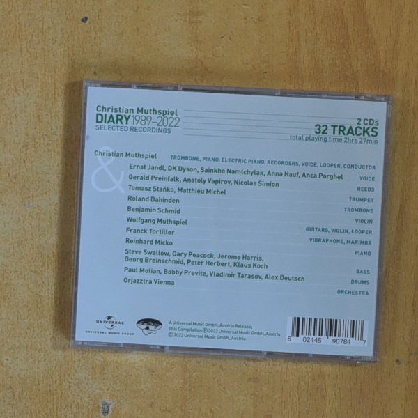 CHRISTIAN MUTHSPIEL - DIARY 1989 / 2022 - CD