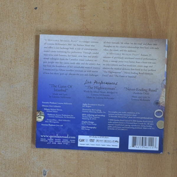 LOREENA MCKENNITT - A MOVEABLE MUSICAL FEAST - DVD