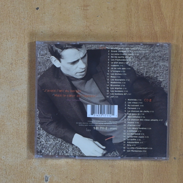 JACQUES BREL - QUAND ON N A QUE L AMOUR - CD