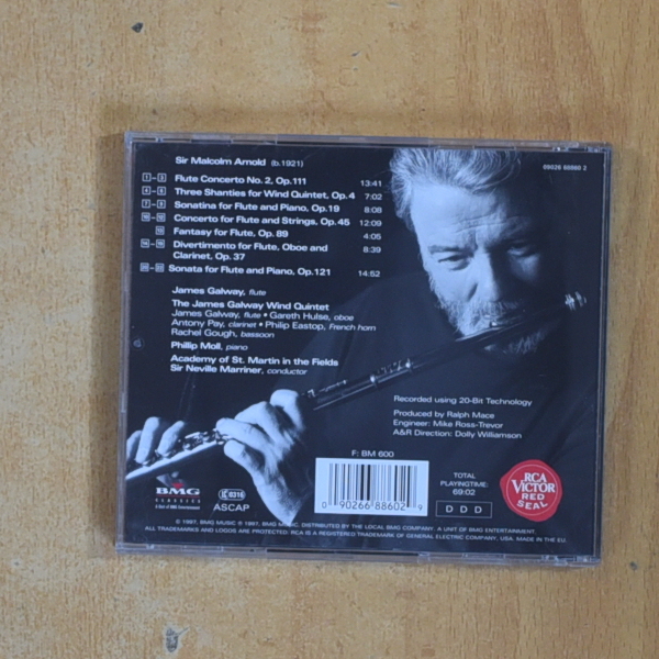 JAMES GALWAY / MALCOLM ARNOLD - PLAYS THE MUSIC - CD