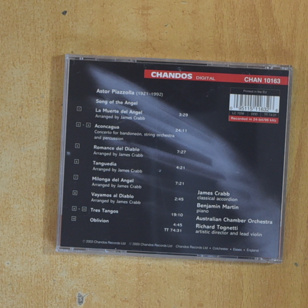 PIAZZOLLA - SONG OF THE ANGEL - CD