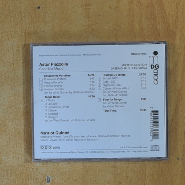 ASTOR PIAZZOLLA - MA ALOR QUINTET - CD
