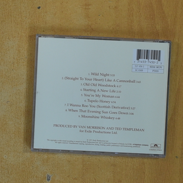 VAN MORRISON - TUPELO HONEY - CD