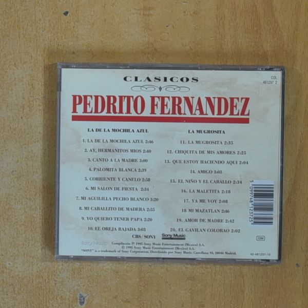 PEDRITO FERNANDEZ - LA DE LA MOCHILA AZUL / LA MUGROSITA - CD