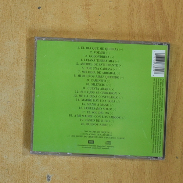 CARLOS GARDEL - 20 GRANDES EXITOS - CD