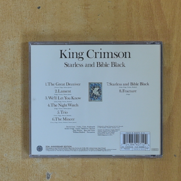 KING CRIMSON - STARLESS AND BIBLE BLACK - CD