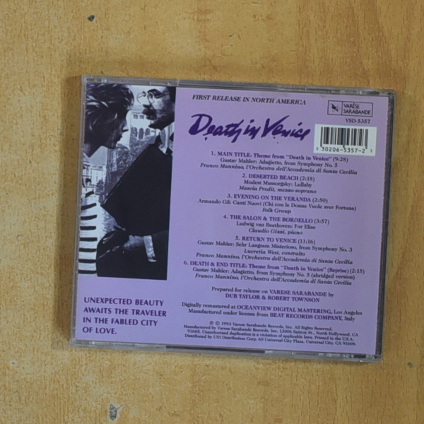 FRANCO MANNINO - DEATH IN VENICE - CD
