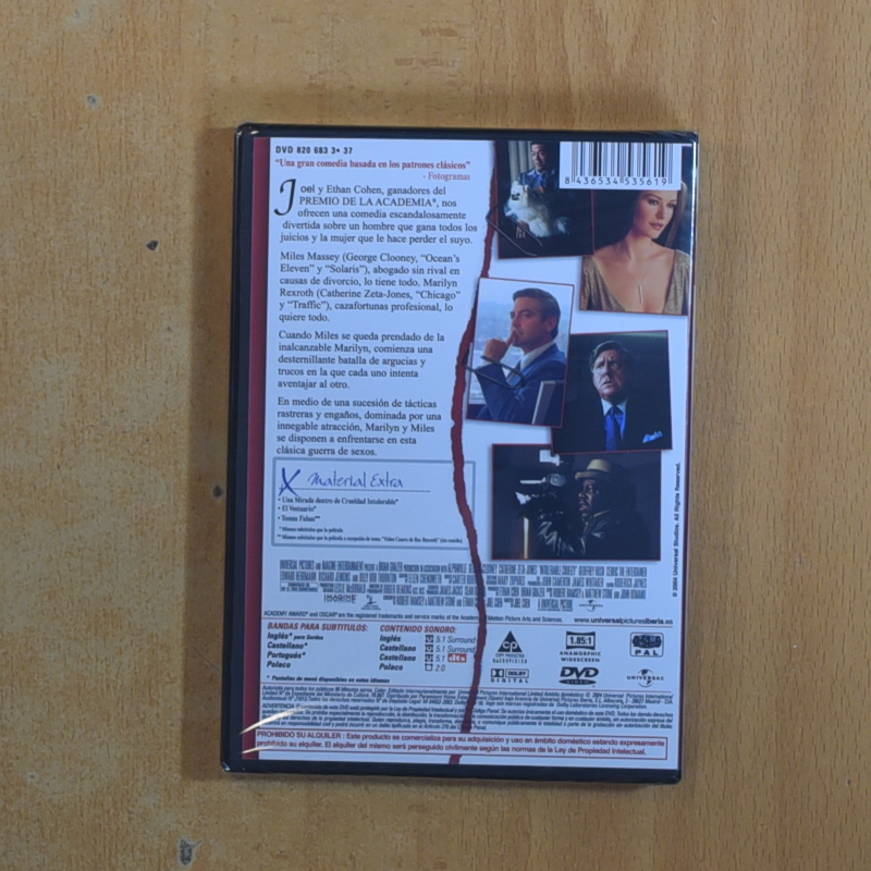 -CRUELDAD INTOLERABLE - DVD