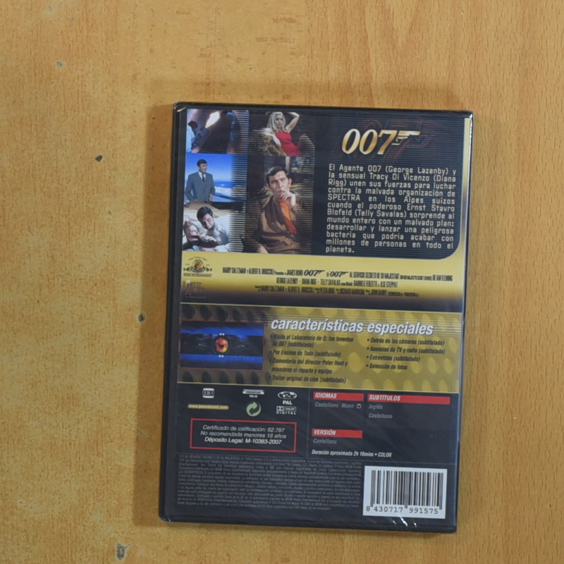 007 AL SERVICIO DE SU MAJESTAD - DVD