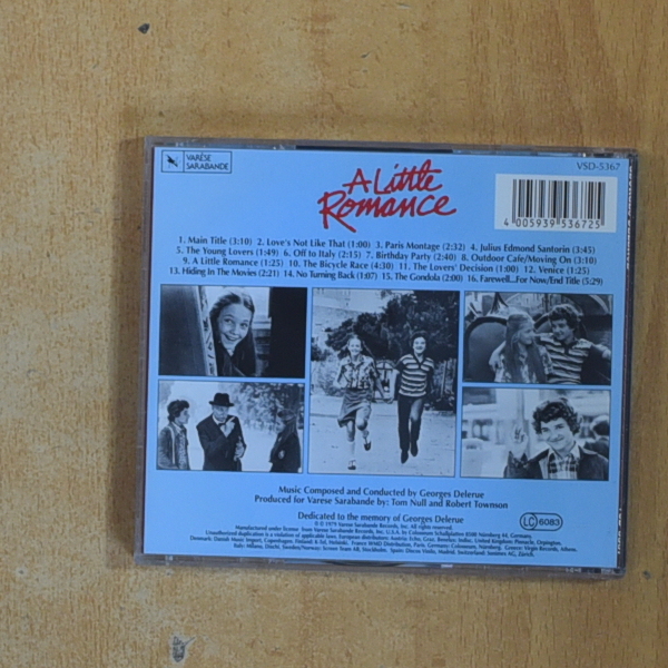 GEORGES DELERUE - A LITTLE ROMANCE - CD