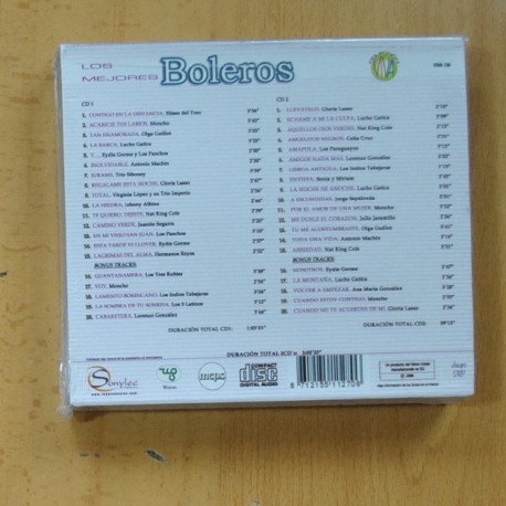 VARIOUS - LOS MEJORES BOLEROS - 2 CD
