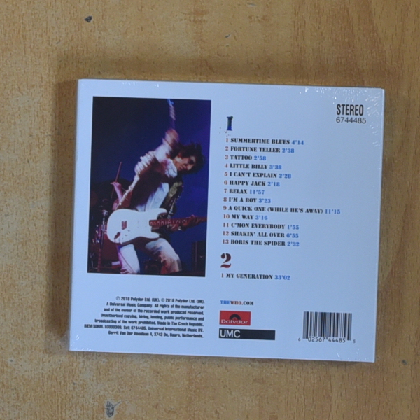 THE WHO - LIVE AT THE FILLMORE EAST 1968 - CD