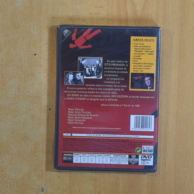 ANATOMIA DE UN ASESINATO - DVD