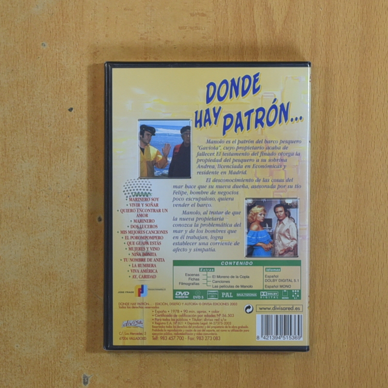 DONDE HAY PATRON - DVD