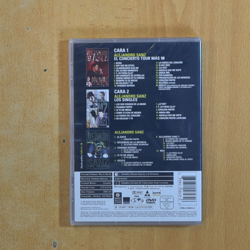 ALEJANDRO SANZ LOS VIDEOS - DVD