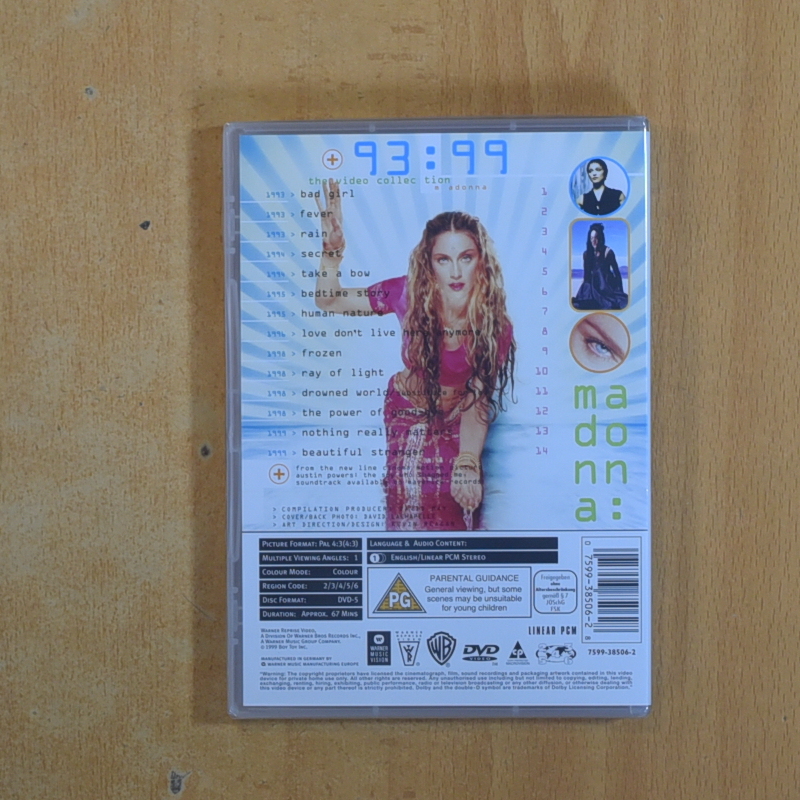 MADONNA THE VIDEO COLLECTION 93 99 - DVD