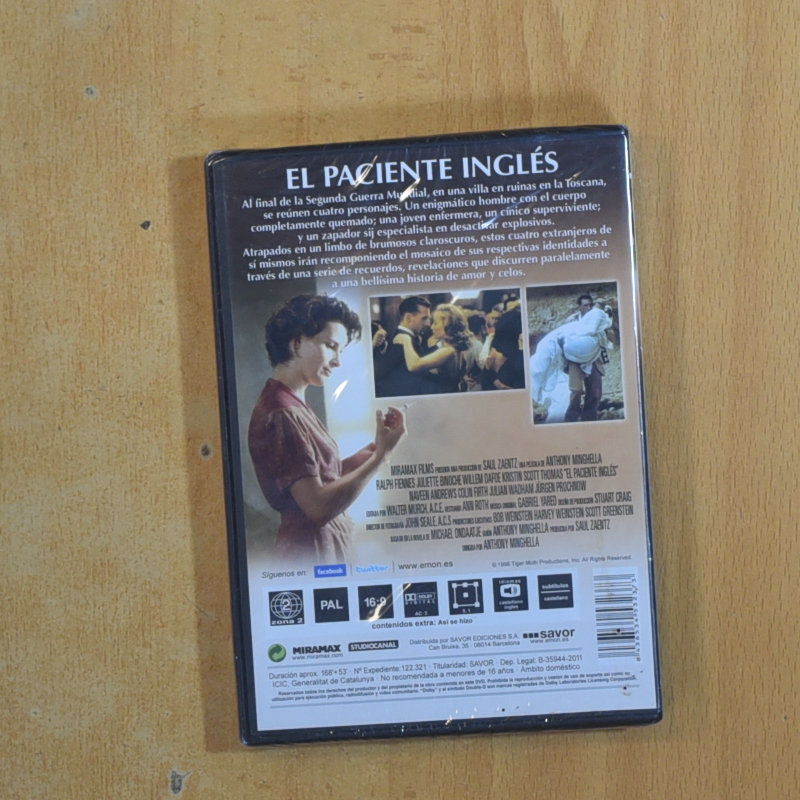 EL PACIENTE INGLES - DVD