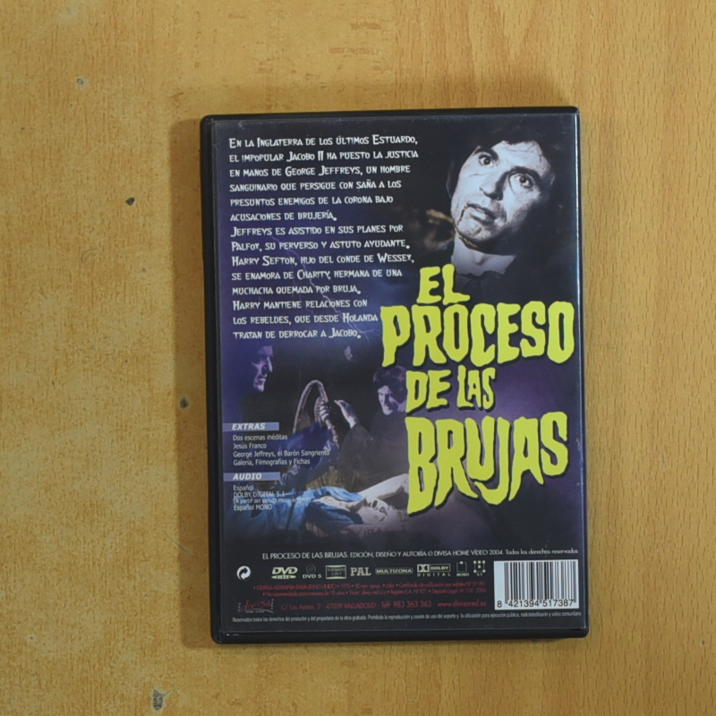 EL PROCESO DE LAS BRUJAS - DVD