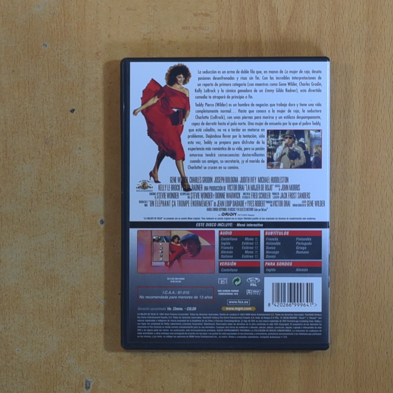 LA MUJER DE ROJO - DVD