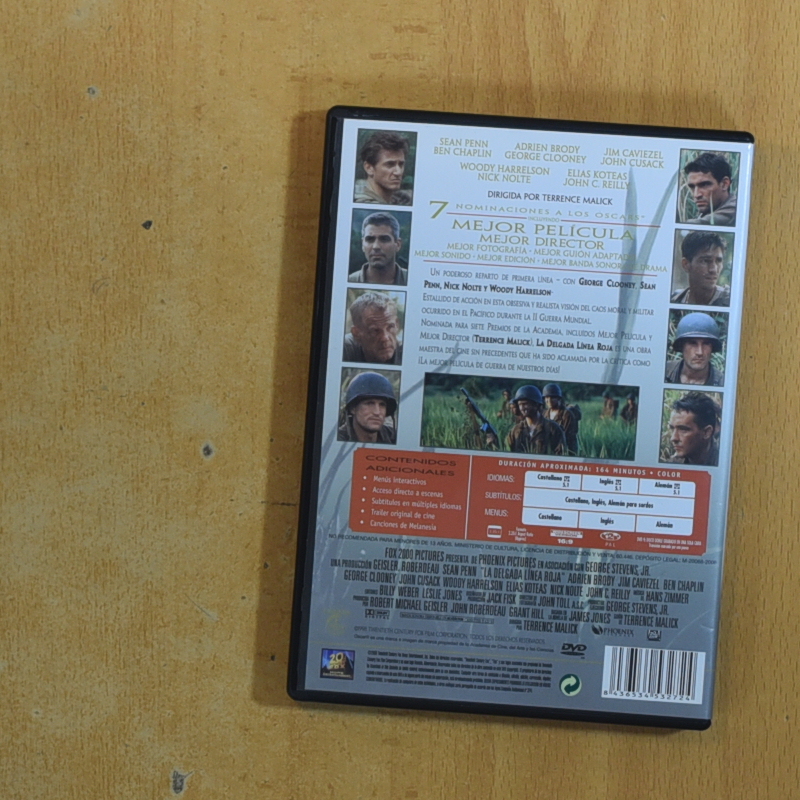 LA DELGADA LAINEA ROJA - DVD