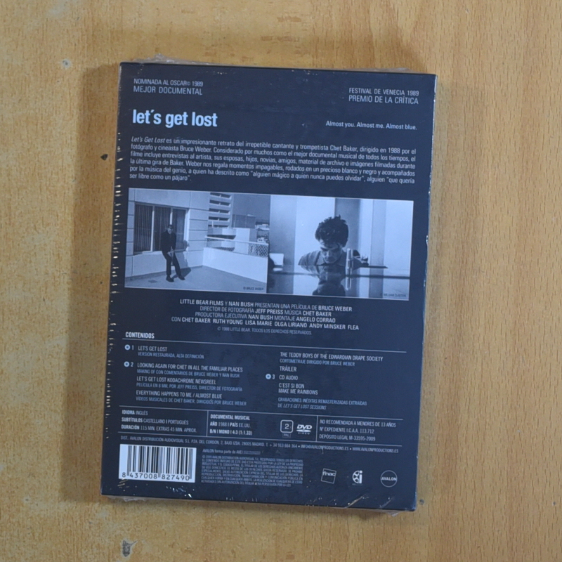 CHET BAKER LETS GET LOST - DVD