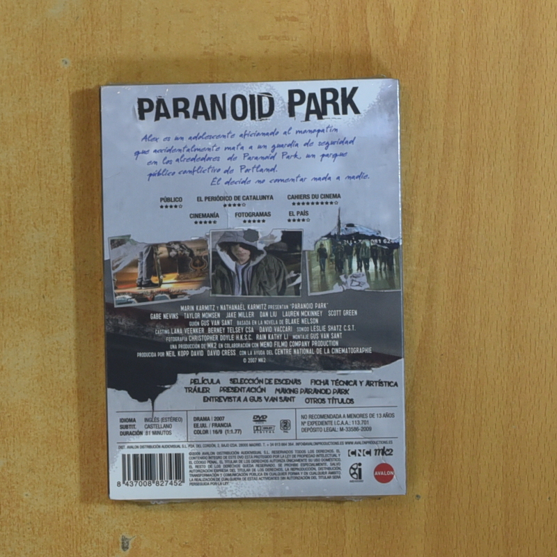 PARANOID PARK - DVD