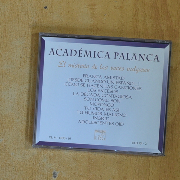 ACADEMIA PALANCA - EL MISTERIO DE LAS VOCES VULGARES - CD