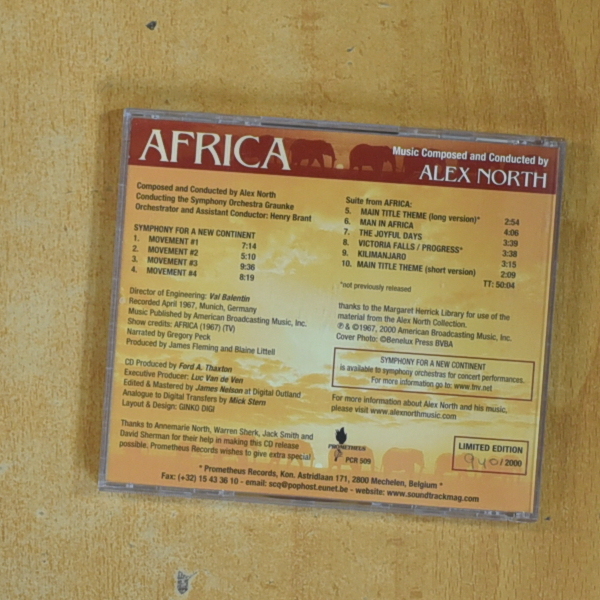 ALEX NORTH - AFRICA - CD