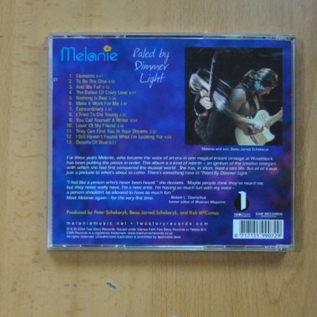 MELANIE - PALED BY DIMMER LIGHT - CD