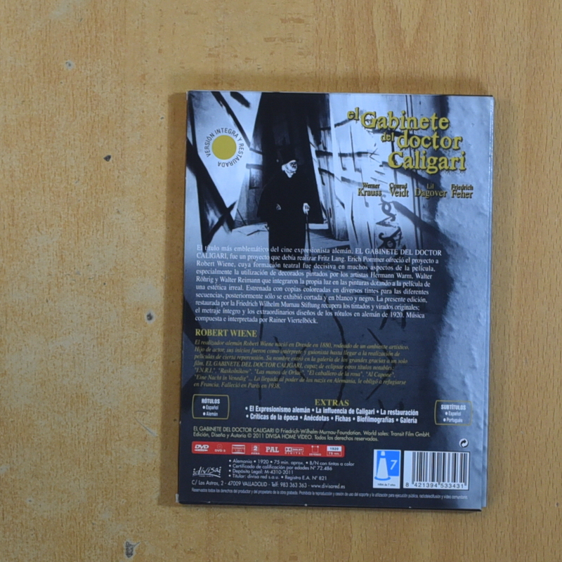 EL GABINETE DEL DOCTOR CALIGARI - DVD