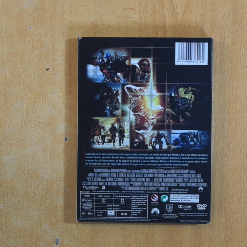 TRANSFORMERS LA VENGANZA DE LOS CAIDOS - DVD