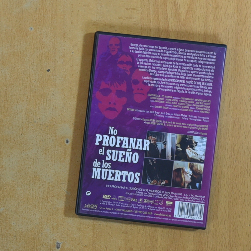 NO PROFANAR EL SUEÑO DE LOS MUERTOS - DVD