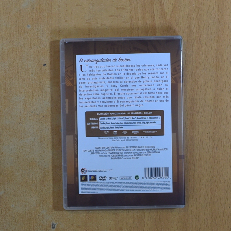 EL ESTRANGULADOR DE BOSTON - DVD