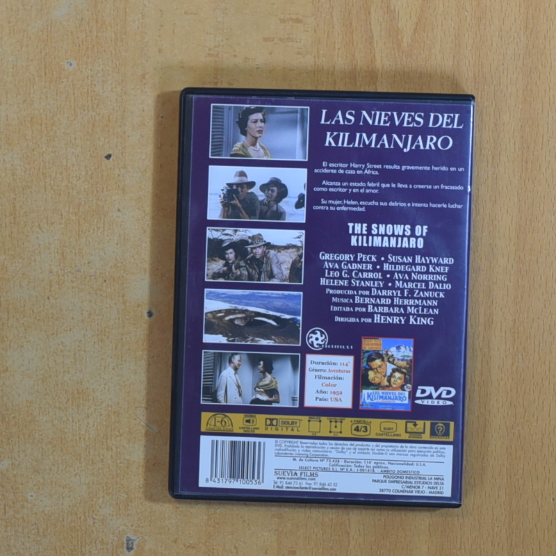 LAS NIEVES DEL KILIMANJARO - DVD