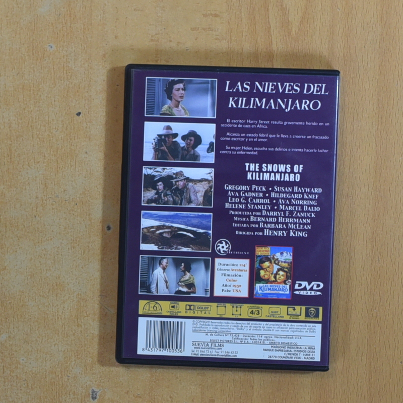 LAS NIEVES DEL KILIMANJARO - DVD