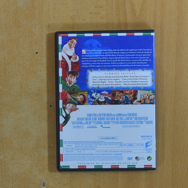 ARTHUR CHRISTMAS OPERACION REGALO - DVD