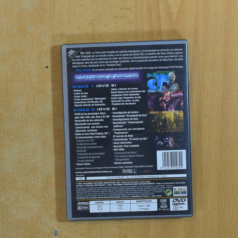 FINAL FANTASY LA FUERZA INTERIOR - DVD