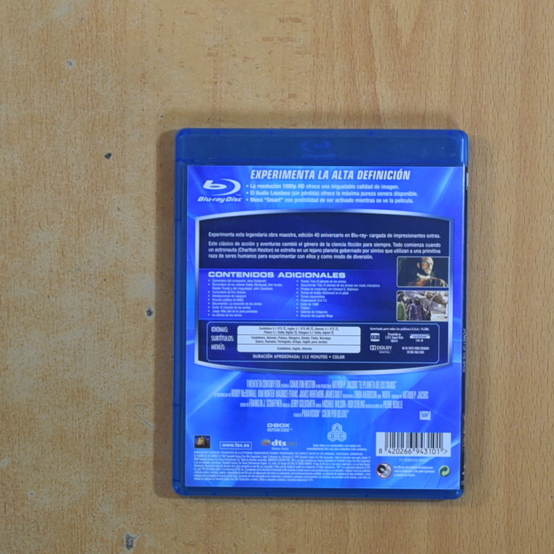 EL PLANETA DE LOS SIMIOS - BLURAY