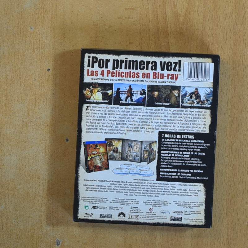 LAS AVENTURAS COMPLETAS DE INDIANA JONES - BLURAY