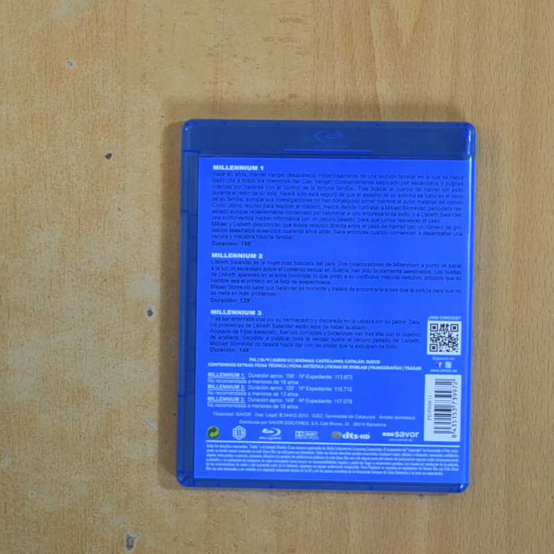 TRILOGIA MILLENNIUM - BLURAY