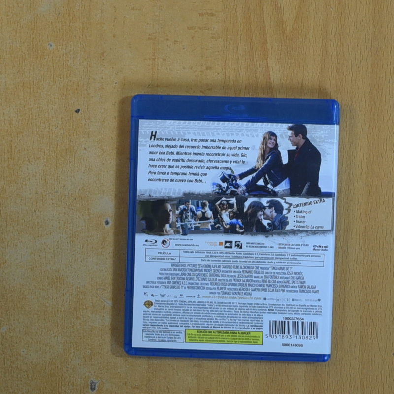 TENGO GANAS DE TI - BLURAY