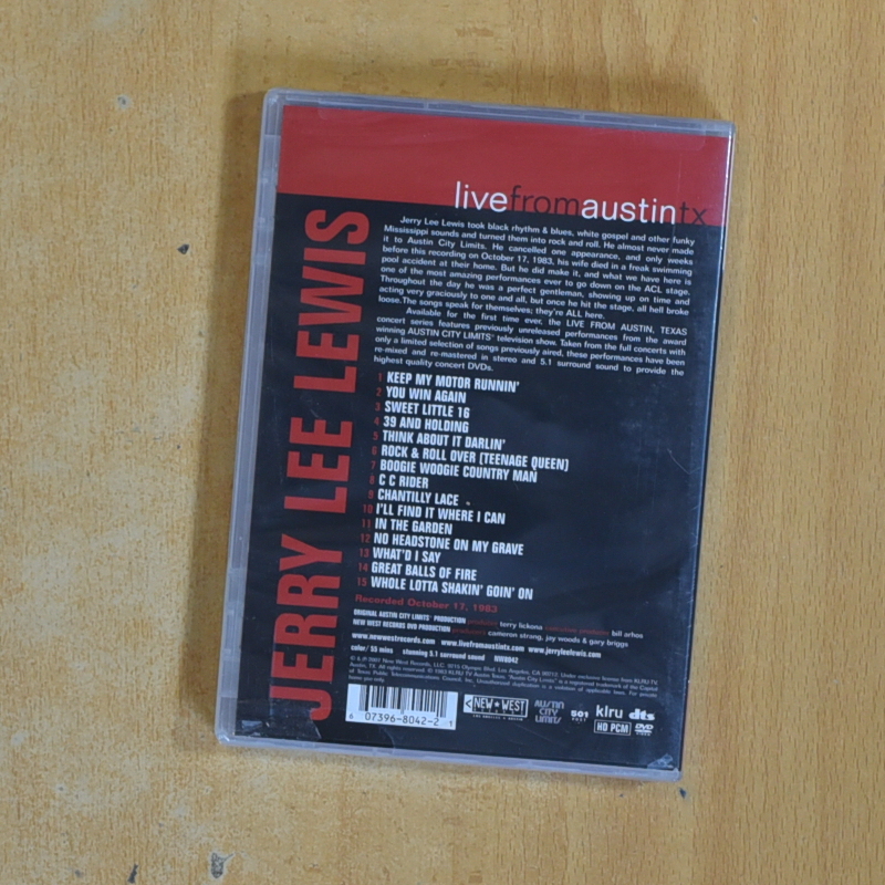 JERRY LEE LEWIS LIVE FROM AUSTIN TX - DVD