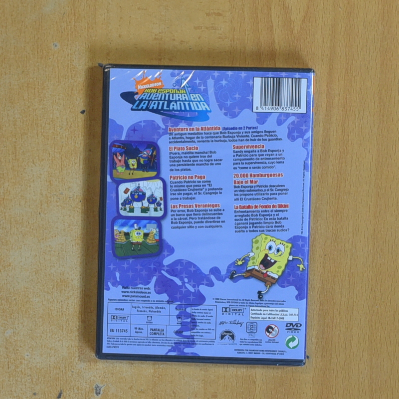 BOB ESPONJA AVENTURA EN LA ATLANTIDA - DVD