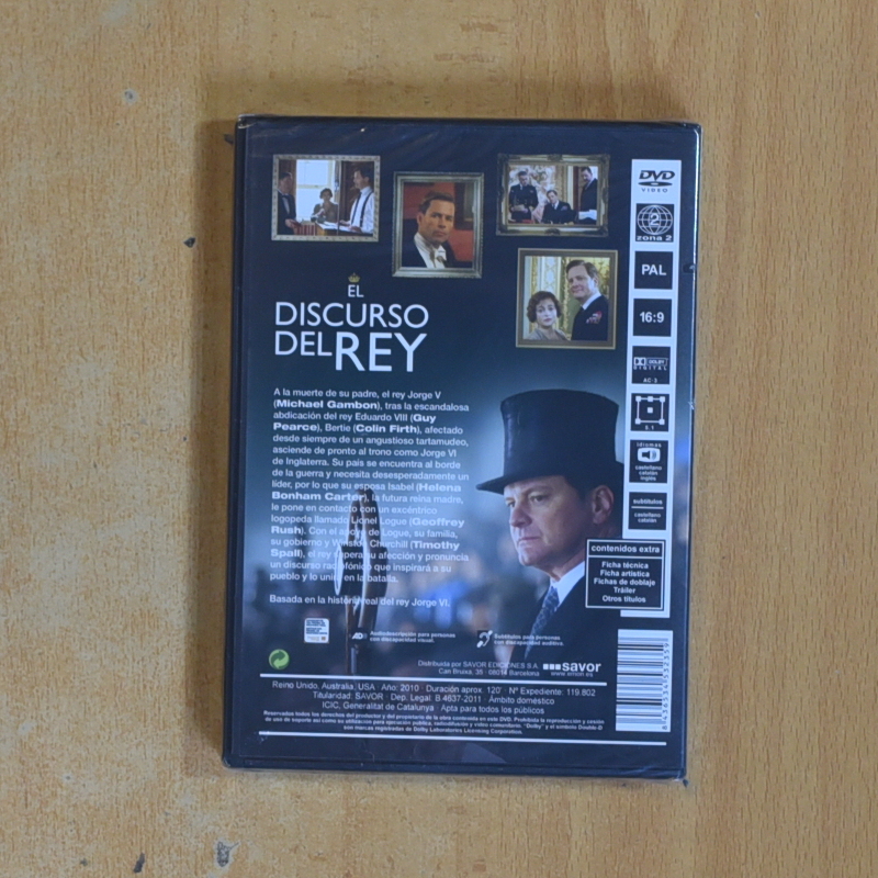 EL DISCURSO DEL REY - DVD