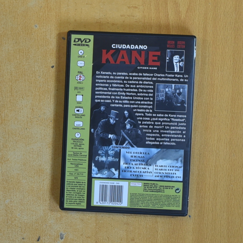 CIUDADANO KANE - DVD