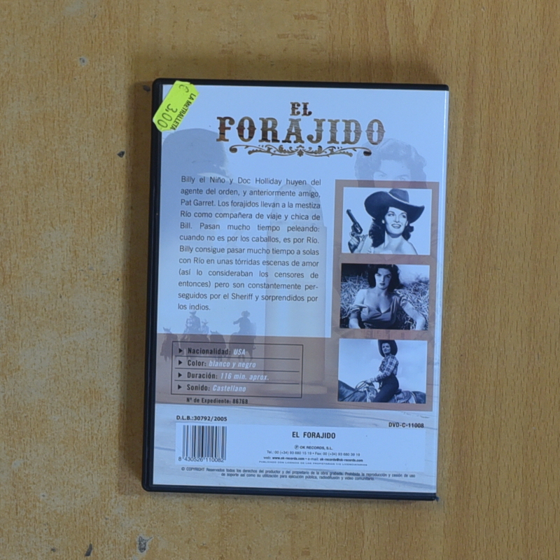 EL FORAJIDO - DVD