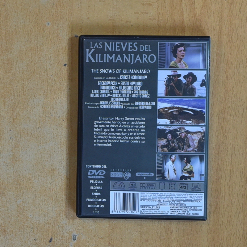 LAS NIEVES DEL KILIMANJARO - DVD