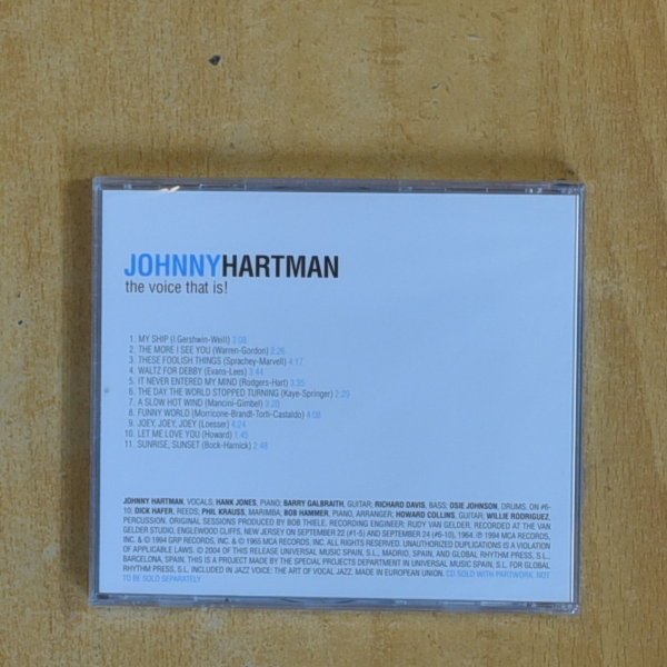 JOHNNY HARTMAN - THE VOICE THAT IS - CD